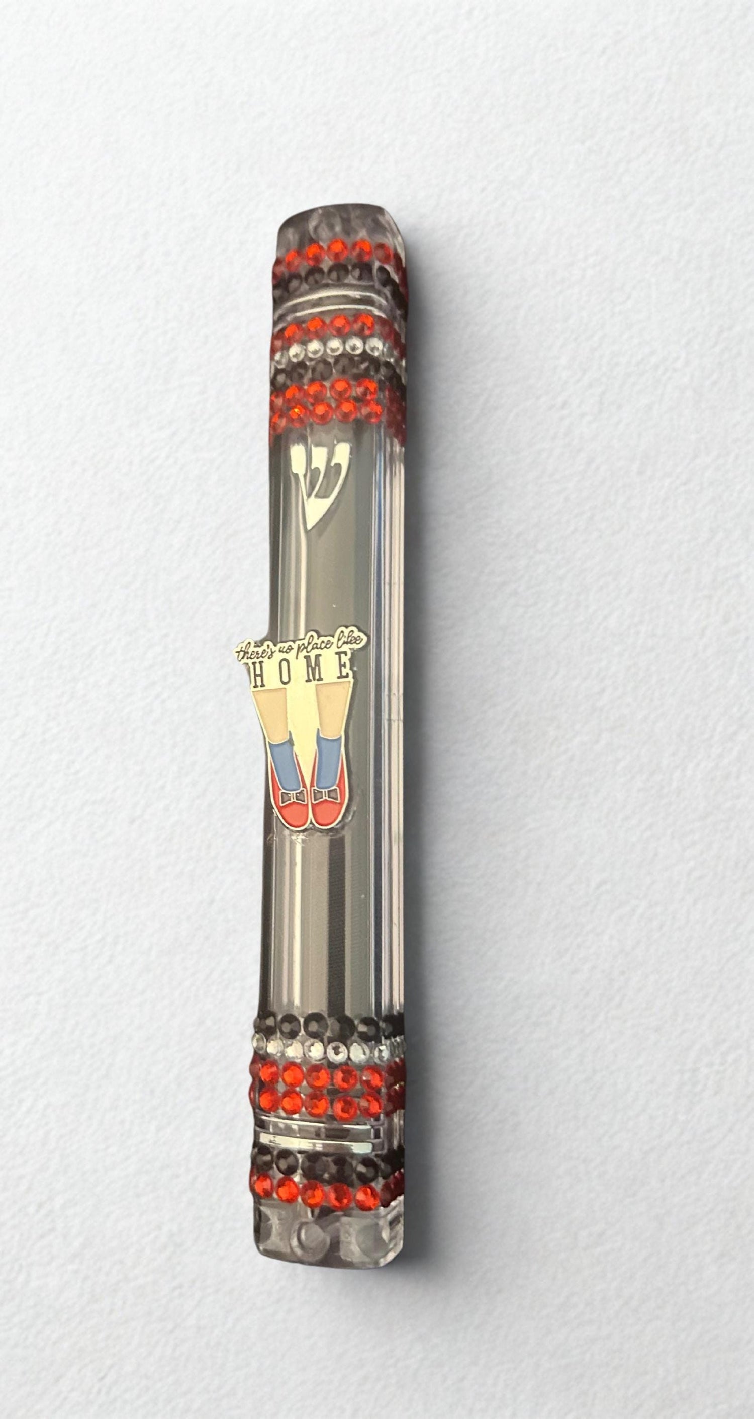 There is No Place Like Home mezuzah case — Wizard of Oz sparkle in three styles | Judaica Square Lakewood (view 4)