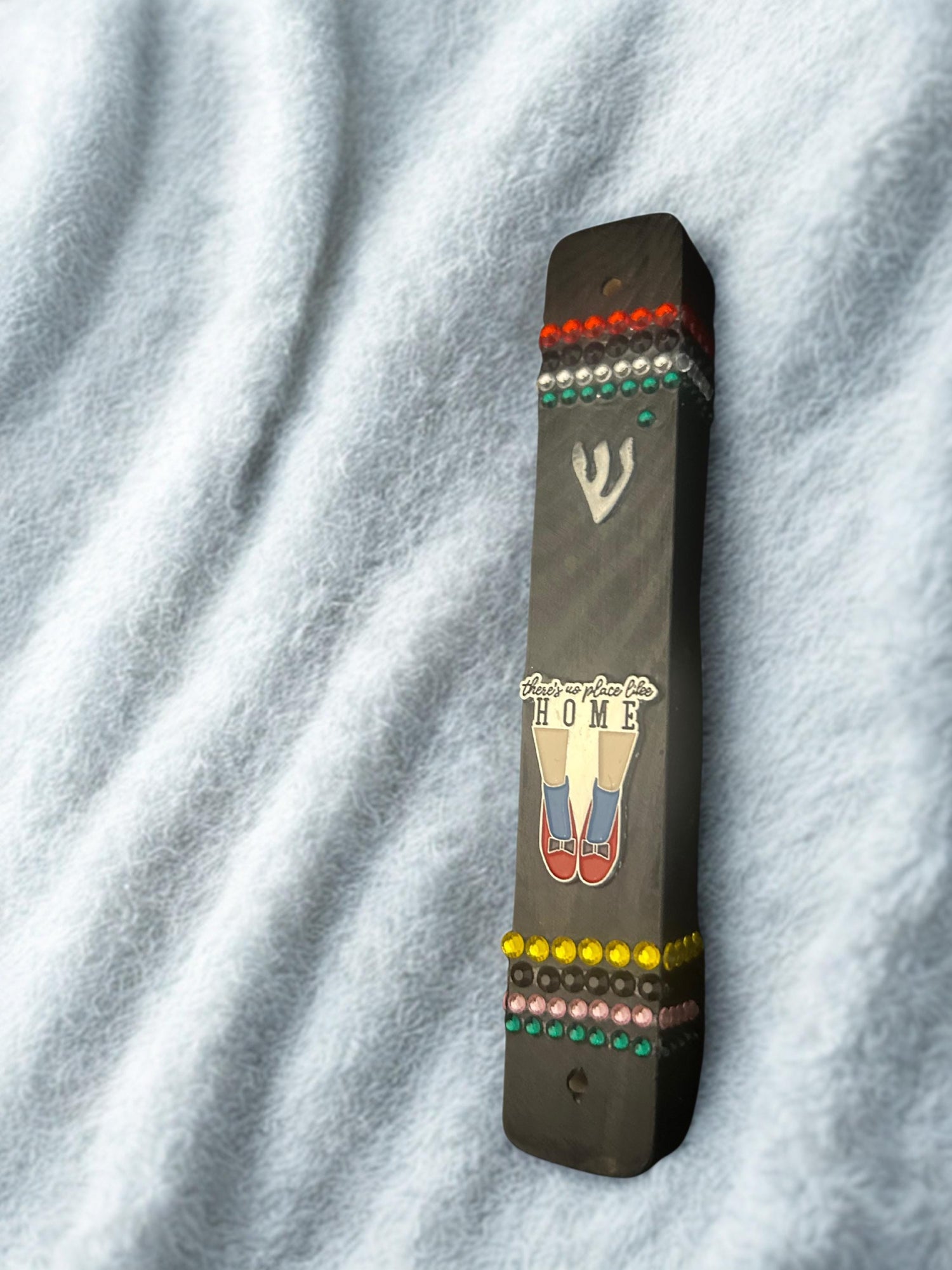 There is No Place Like Home mezuzah case — Wizard of Oz sparkle in three styles | Judaica Square Lakewood (view 5)