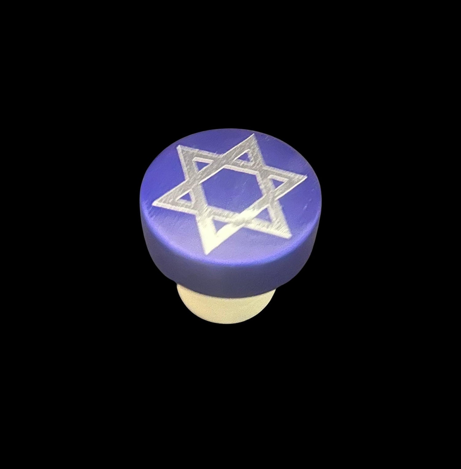 Star of David wine stopper — metallic wooden cork bottle top with vinyl star | Judaica Square Lakewood (view 5)