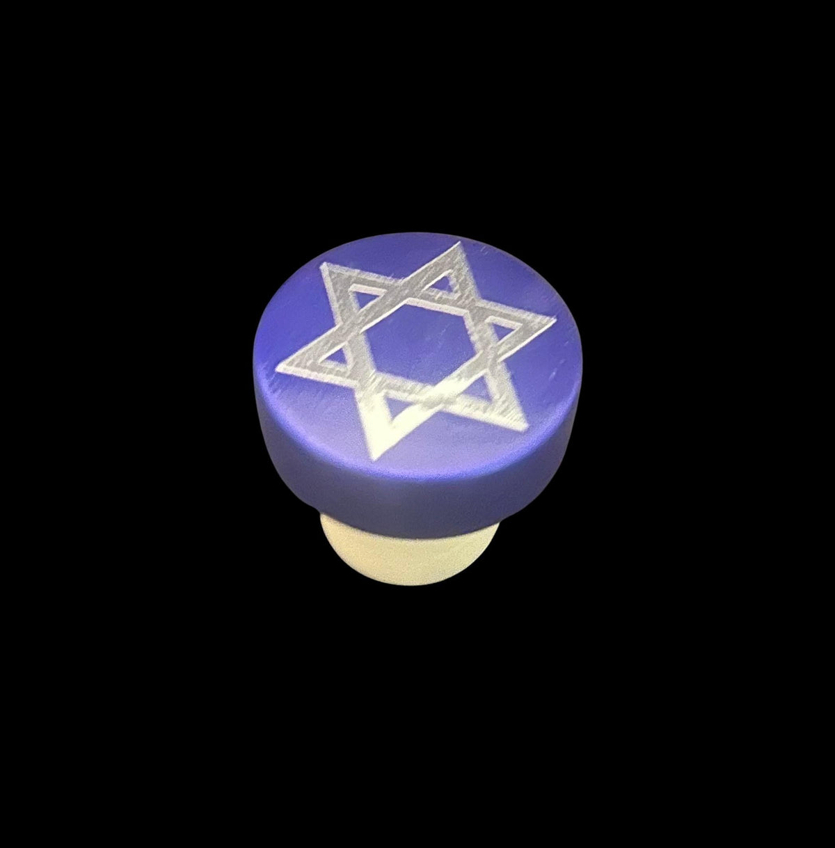 Star of David wine stopper — metallic wooden cork bottle top with vinyl star | Judaica Square Lakewood (view 5)