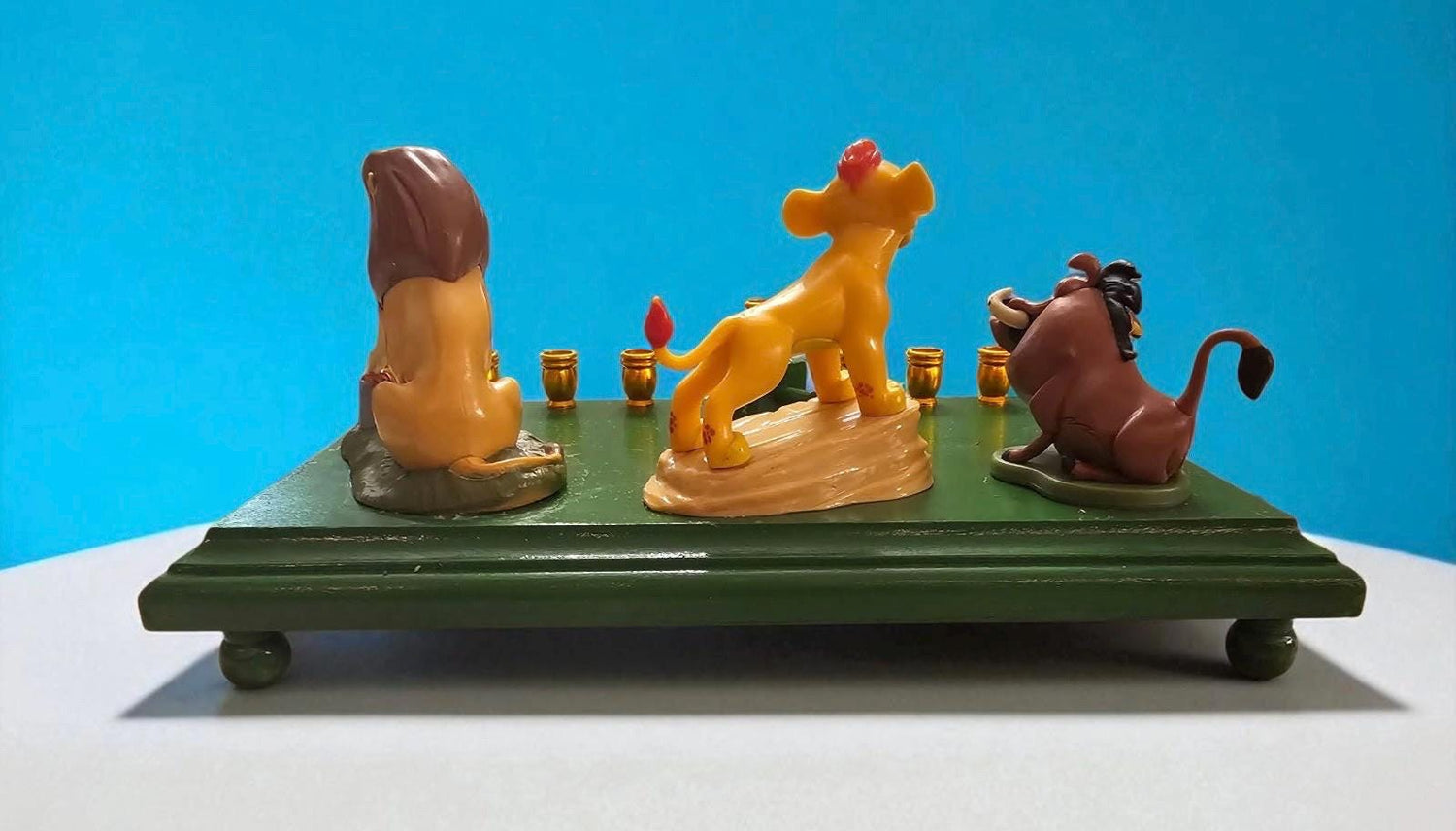 Lion King Menorah — Simba and Mufasa figures with gold candle cups | Judaica Square Lakewood (view 5)