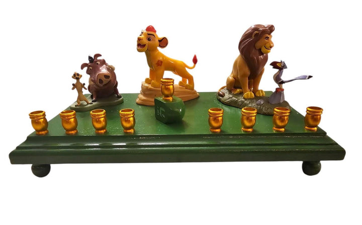 Lion King Hanukkah Menorah — Mufasa, Simba, Timon and Pumbaa Figures