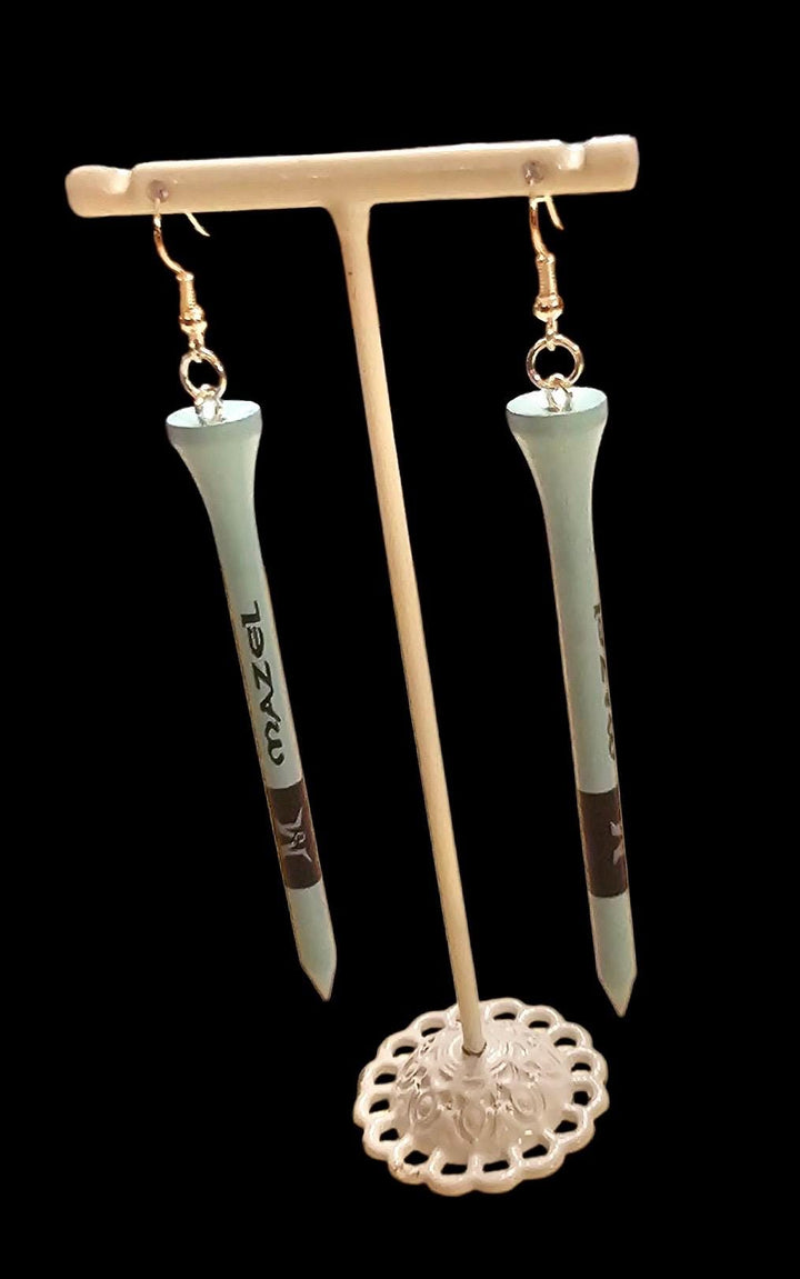 Mazel Tee Golf Tee Earrings — Funny Judaica for Golfers