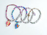 Let Them / Let Me beaded bracelet — letter beads with crystal and enamel charms on elastic | Judaica Square Lakewood