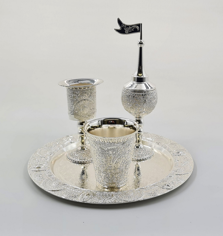 Filigree Havdalla 4 pc. Set with Tray