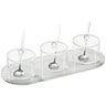 Acrylic 3-Compartment Serving Organizer Dip Holder — Serving Tray