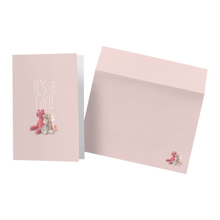 It’s a Girl! Plush Card — Greeting Card