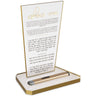 Acrylic Gut Fin Avraham with Gold Rim with Electric Lighter — Havdalah Set
