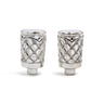 Neronim Holder Silver Plated XP Design 3" — Shabbos Candlesticks