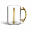Acrylic Washing Cup Clear with Metallic Gold Handles — Netilas Yadayim Cup