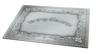 Chanukah Menorah Tray Tempered Glass -Metallic Look Silver “Haneiros Hallalu”13.5 X 9.5"