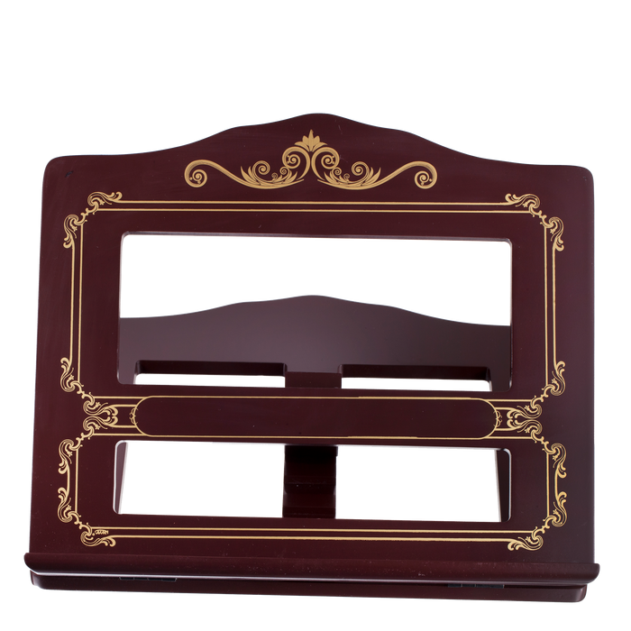 Wooden Book Stand with Gold Design 13.5 X11.5 " — Shtender