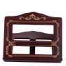 Wooden Book Stand with Gold Design 13.5 X11.5 " — Shtender
