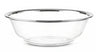 Acrylic Bowl Big Size Clear with Silver Rim — Serving Bowl