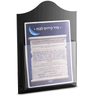 Acrylic Bencher / Kiddush Levanah Holder Large Clear with Black Back11.5x16" — Tefillah Card