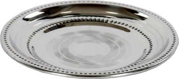 Stainless Steel Plate Beaded Design 5" — Kiddush Cup
