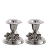 Silver Plated Mini Candle Stick Set Grapes 2.5 in — Shabbos Candlesticks