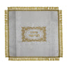 Shtender Cover Brocade White with Gold Design and Velcro's 24 X22"
