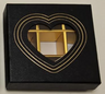 Black Chocolate Box Divided Into 9, with a Transparent Window in a Heart Shape — Gift Packaging