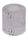 Clear Wavy Crystal Candlestick 2" — Shabbos Candlesticks