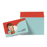 Red & Blue Apple Honey Yiddish Card — Honey Dish