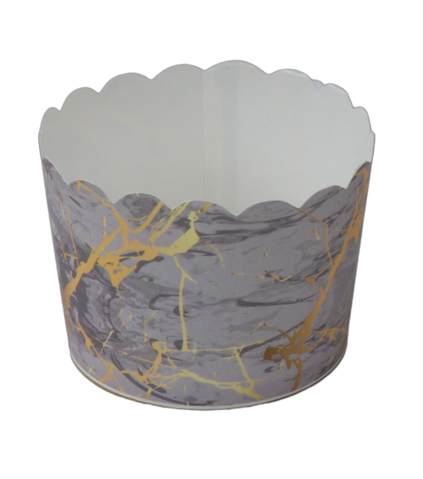 40 Silver Marble Muffin Holders — Household Item