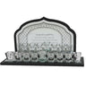 Crystal & Wood Menorah 11.8X6.5 Candle Lighting — Chanukah Menorah