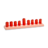 Strip Menorah Enamel Finish Orange 9/14 X 2 X 2" — Chanukah Menorah