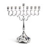 Silver Plated Candle Menorah Lacquered 8.5 " — Chanukah Menorah