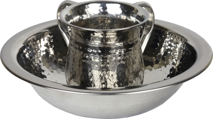 Washing Cup Set Hammered Style — Netilas Yadayim Cup