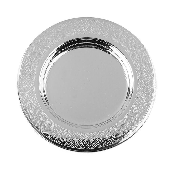 Kiddush Tray Diamond Design 925 Silver Coated 5" — Serving Tray (A&M Judaica)