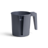 Slate silver-grey two-handled plastic washing cup, side view