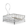 Napkin Holder Silver Plated Flat Palm Tree Design with Weighted Arm Silver Plated 7.5