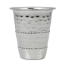 Kiddush Cup Stainless Steel Beaded Hammered 3"
