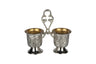 925 Silver SC Double Salt Holder 6x6"
