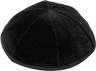 4 Part Black Yarmulke with Rim Size 5 — Kippah