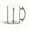 Acrylic Washing Cup Clear with Metallic Silver Handles — Netilas Yadayim Cup
