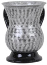 Washing Cup Stainless Steel Silver with Black Handles & Base — Netilas Yadayim Cup