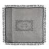 Shtender Cover Brocade White with Silver Design and Velcro's 24 X22"