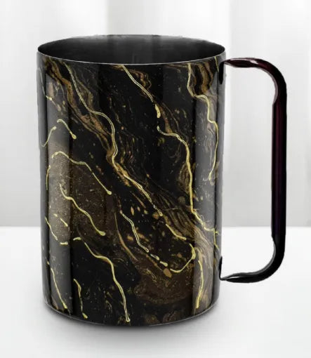Powder Coated Wash Cup Black & Gold — Judaica Decor