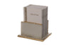 White Marble Zemirot Holder with Gold Foiling 12 Zemirot — Shtender