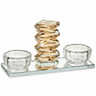 Colored Crystal Salt Holder 4x5.5"