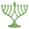 Classic Candle Menorah Green 7 " — Chanukah Menorah