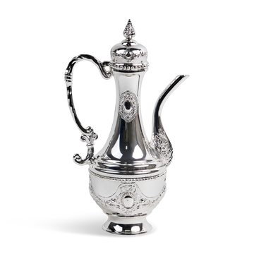 Chanukah Kriegel /Oil Bottle Silver Plated with Cover 10.5" — Judaica Decor