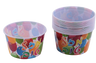Plastic party bowls printed with colourful balloons and Hebrew Mazal Tov, stack and single bowl