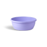 Lilac purple round plastic washing bowl with rolled rim, side view