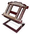 Wooden 2 Tone Book Stand/Shtender 2 Position with Full Silver Plate 15x 12"