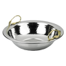 Stainless Steel Hammered Bowl with Bronze Handles 14" — Serving Bowl