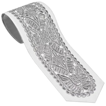 Gifluchten silver embroidered 4.5-inch atarah for tallis