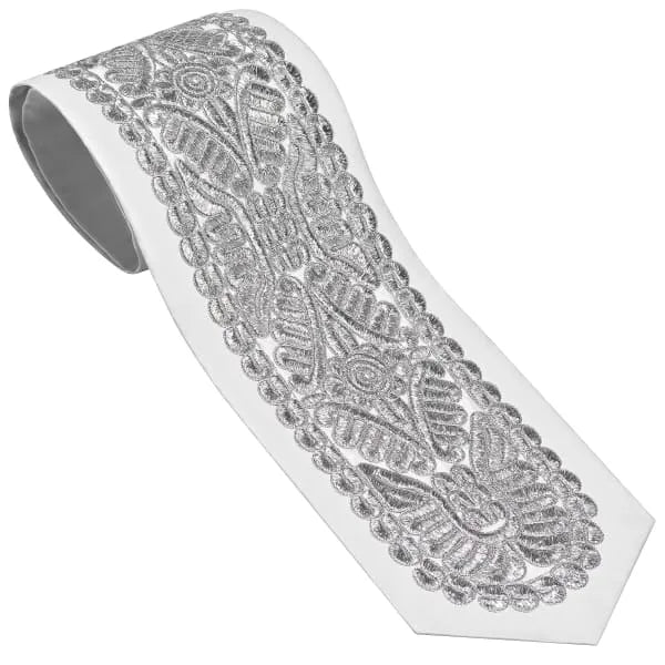 Gifluchten silver embroidered 4.5-inch atarah for tallis